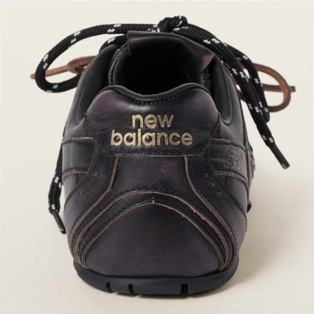 NB (WMNS) x Miu Miu 530 SL Black Leather Sneakers