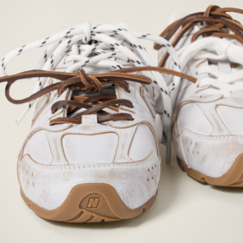 NB (WMNS) x Miu Miu 530 SL White Leather Sneakers