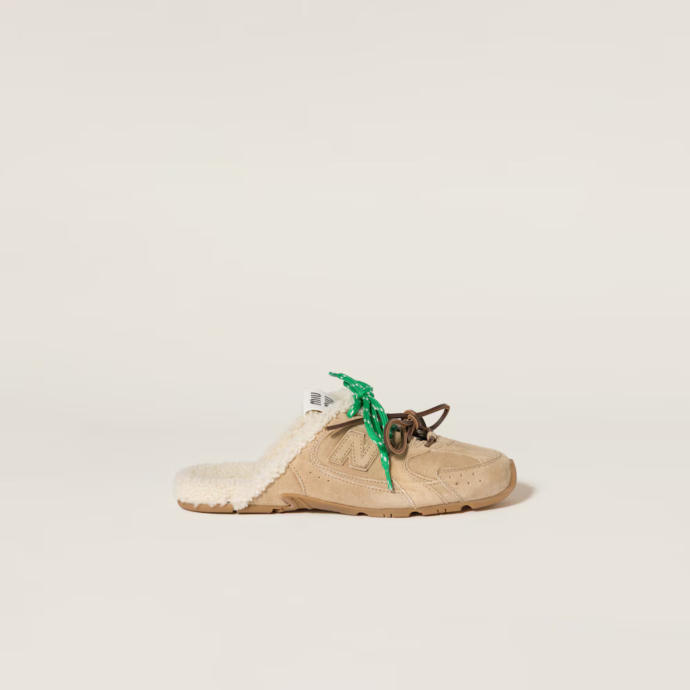 530 SL Mules – Bleached Leather & Shearling Edition (Écru)
