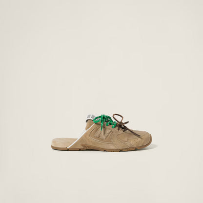 530 SL Mules – Bleached Suede & Gum Sole Ecru Edition