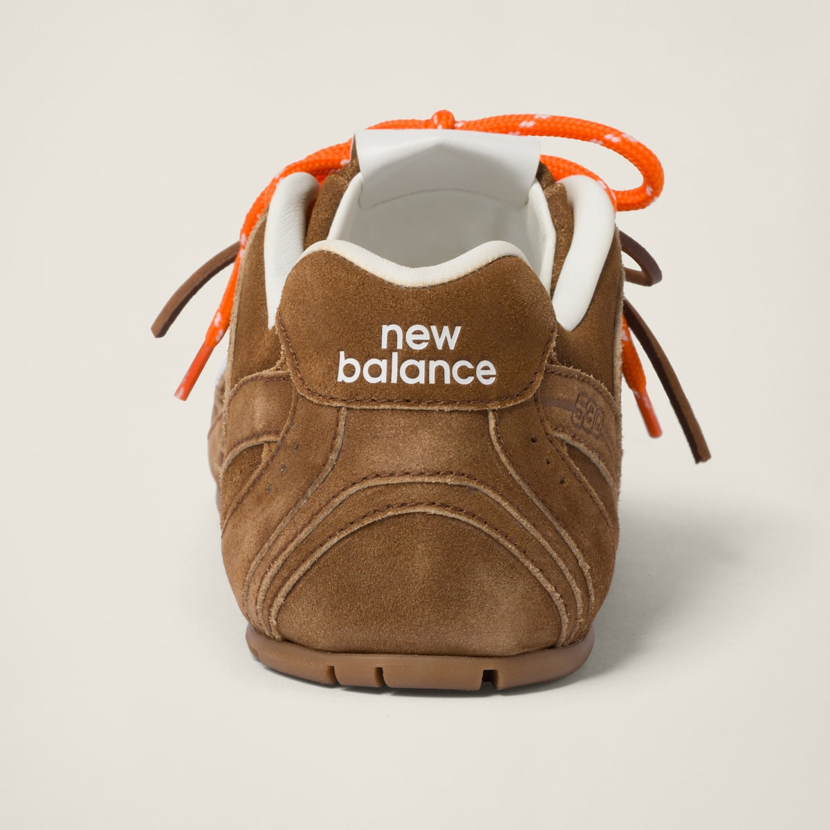 NB (WMNS) x Miu Miu 530 SL Suede and Mesh Sneakers Orange Laces