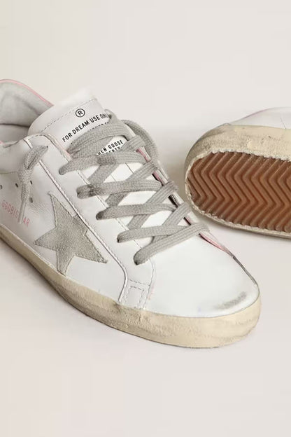 Low Baskets – Grey Suede & Pink Leather Edition